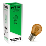 TECAR Ampoule 12V PY21W lampe sphérique, ambre, BAU15s, paquet à 10 pièces