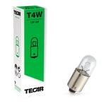 TECAR Ampoule 12V T4W lampe sphérique BA9s, paquet à 10 pièces