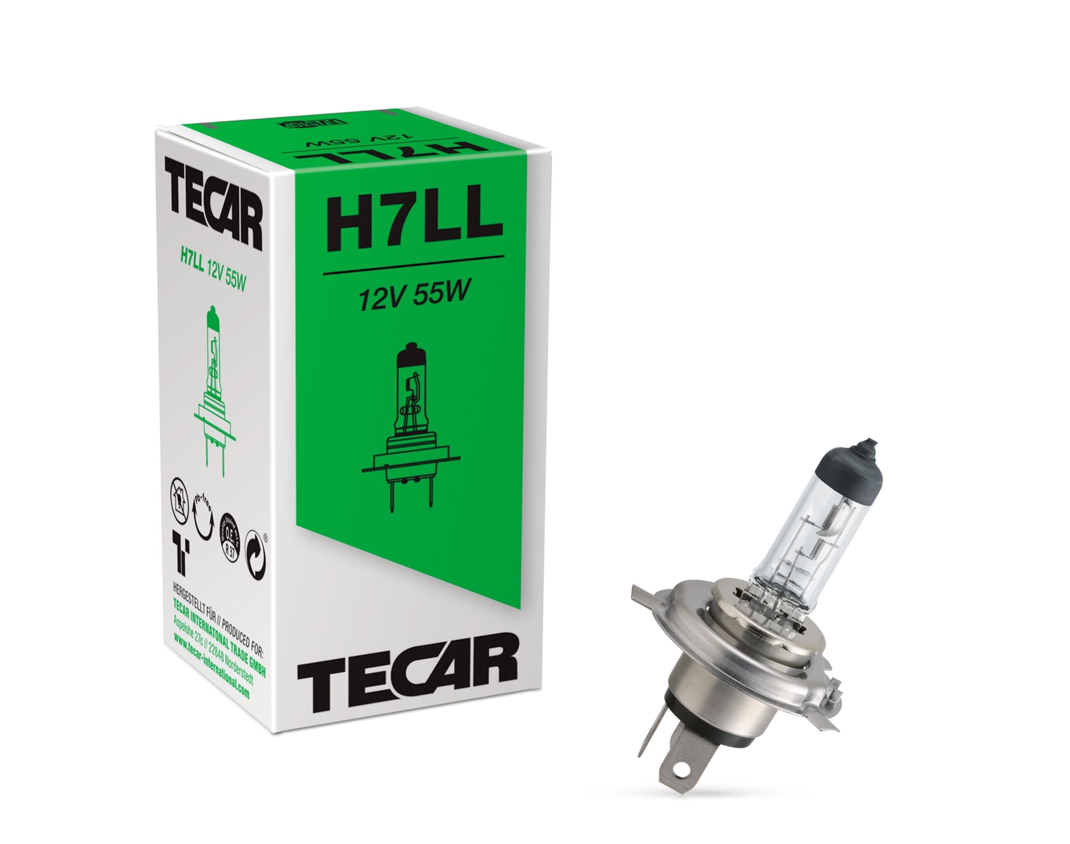 TECAR Autolampe H7 12 V 55 W, Halogen, Long Life, PX26d, 1 Stk.