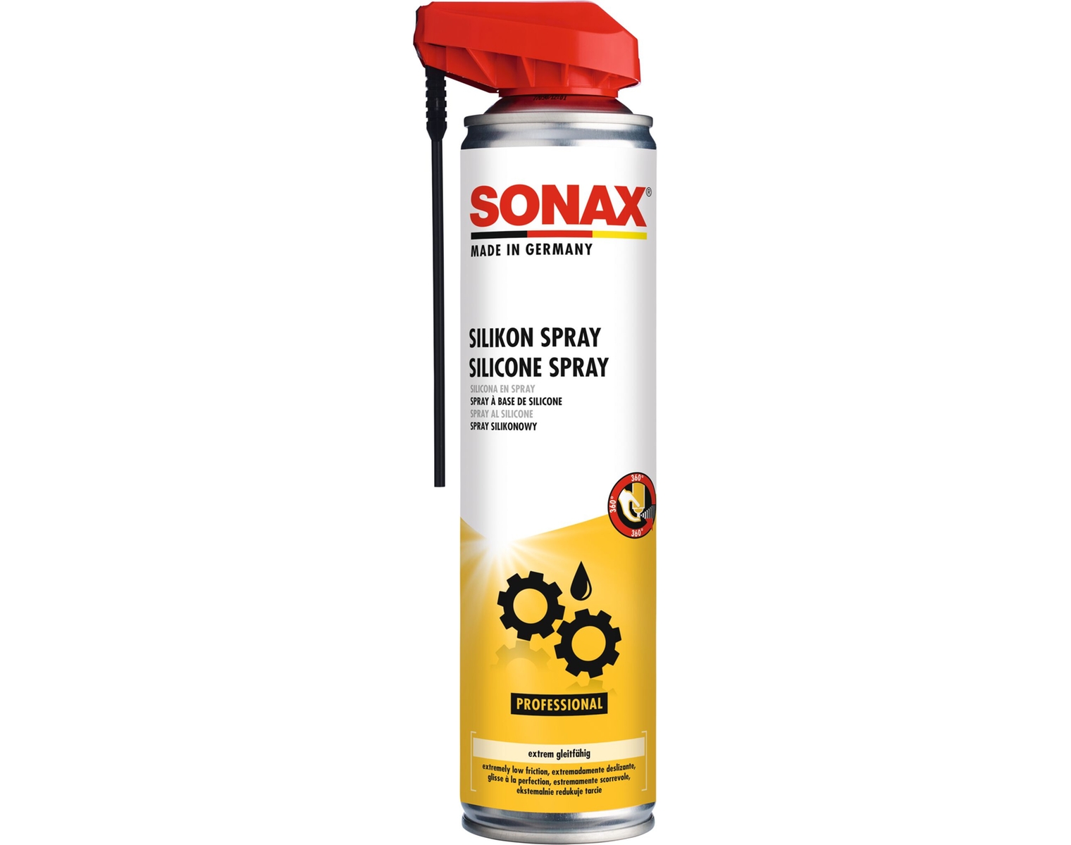 SONAX PROFESSIONAL SilikonSpray EasySpray, Spray à 400 ml