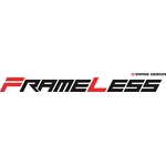 FRAMELESS Porta numero senza telaio, predisposto per due veicoli, 30 × 8 cm/50 × 11 cm