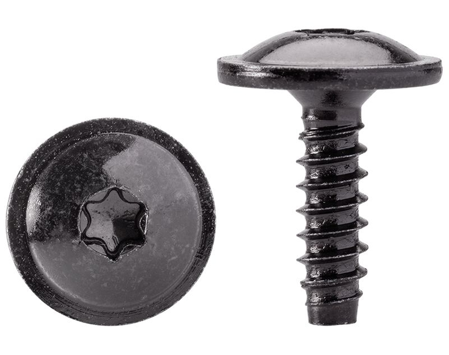 Kennzeichen-Schraube 4.8 × 16 mm, schwarz-verzinkt mit angepr