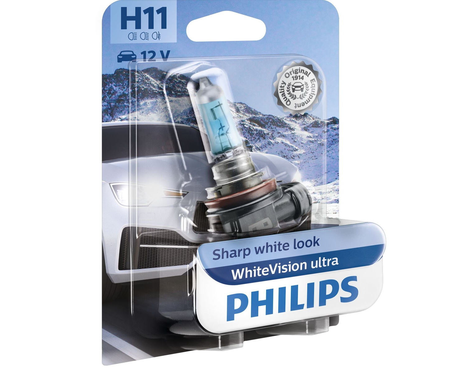 PHILIPS ampoule auto H11 WhiteVision ultra, 12362WVUB1, 12 V 55 W