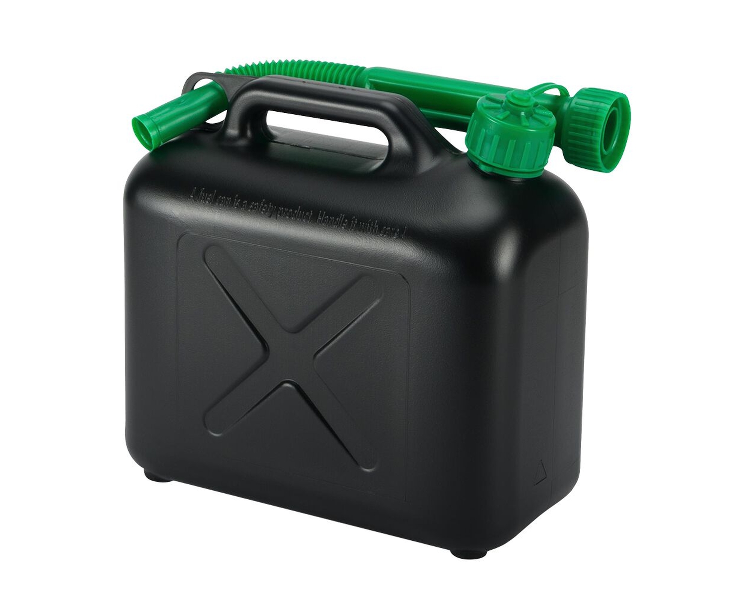 Tanica benzina in plastica, 5 litri, nero, con beccuccio flessibile