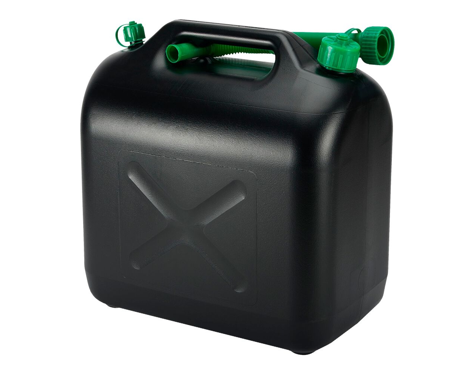 Fuel-Tanica da 20 litri in plastica colore: nero con beccuccio