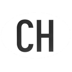 Hoheitszeichen «CH» magnetisch, für PKW, 17.5 × 11.5 cm