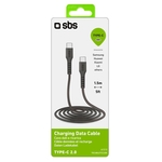 SBS Cavo,USB-Type C a USB-Type C, 1.5 m, nero