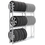SPEZIAL Reifen-Einfachregal A30 Grundfeld, mit 3 Lagerebenen, Traversenbreite 1000 mm