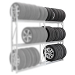 SPEZIAL Rayonnage simple pour stockage roues A30, rayonnage suivant, largeur de lisses 1500 mm