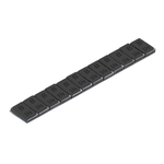 TECAR Klebegewichte-Riegel, Stahl, schwarz, 60 g, Pack à 100 Stück