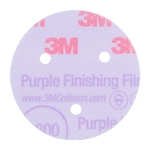 3M Hookit Purple 260L+ 3-fori, 76 mm, P1500, Pacco da 50 pezzi