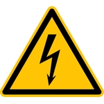Warnschild "elektrische Spannung", selbstklebend, 31.5 cm