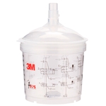3M PPS TypeV 400 ml, 200µ godet + couvercle, 50 pièces