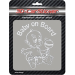 3D-Sticker Baby Large Baby chrome
