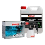 SONAX PROFILINE Assortimenti di pulizia, Powerair Clean + Detergente per interni d'auto, 10 l