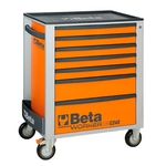 BETA Werkstattwagen Worker, Orange, 345-teilig, 2400S7-O/ESA