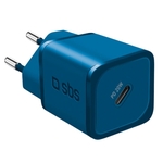 SBS Caricabatterie da viaggio, ucita USB-Tipo C, blu
