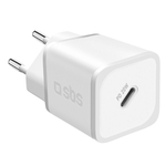 SBS Caricabatterie da viaggio, ucita USB-Tipo C, bianco