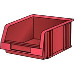 LISTA Contenitore di stoccaggio a vista dimensione 3 rosso