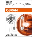 OSRAM lampadina targa 12 V 5 W, Ø 11 mm L 36 mm, 6418-02B, Blister