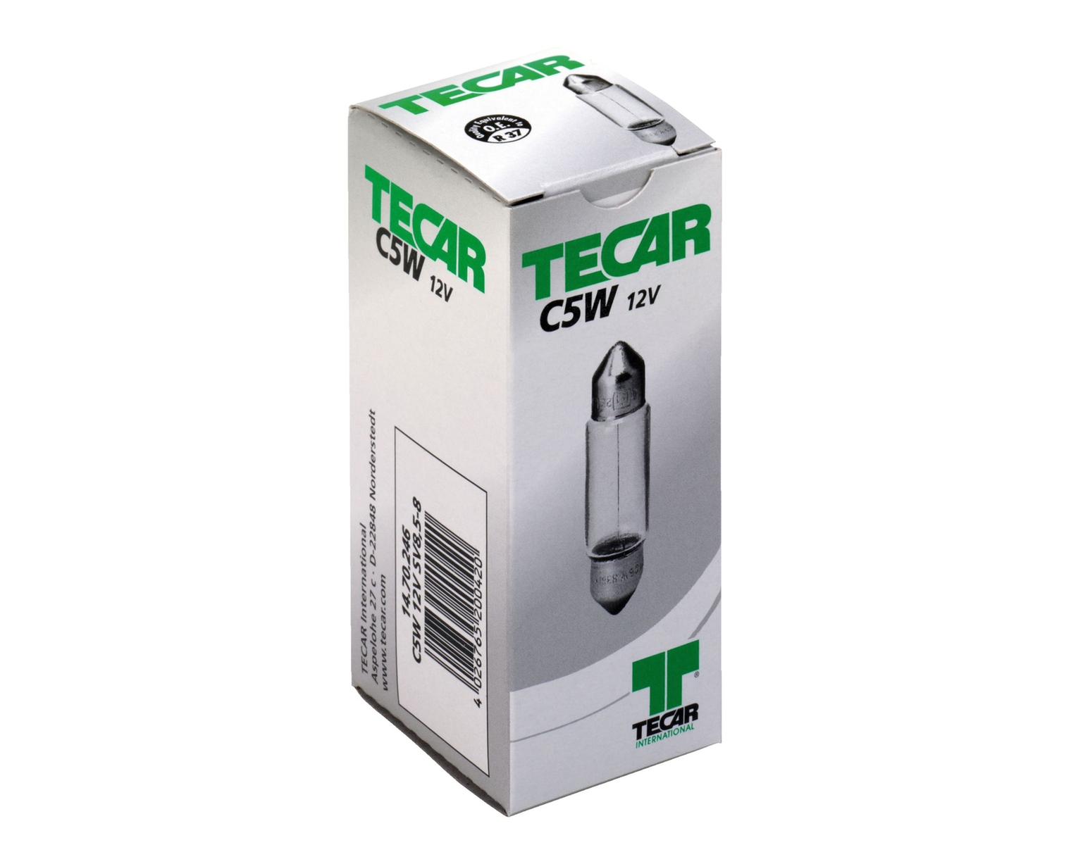 TECAR ampoule auto C5W soffitte, SV8, 12 V, 5-8, 11 × 41 mm, paquet de 10  pcs.