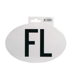 Hoheitszeichen FL «Fürstentum Liechtenstein» für PKW, polizeilich zugelassen, 17.5 × 11.5 cm