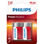 PHILIPS Power Alkaline Batterie, C / LR14, 1.5 V, Blister-2