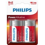 PHILIPS Power Alkaline Batterie, D / LR20, 1.5 V, Blister-2
