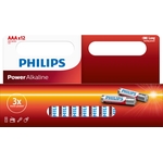 PHILIPS Power Alkaline Pile, AAA / LR03, 1.5 V, paquet de 12 pièces