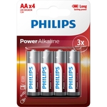 PHILIPS Power Alkaline Batterie, AA / LR6, 1.5 V, Blister-4