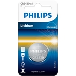 PHILIPS Pile bouton au lithium, CR2430, 3.0 V, blister-1