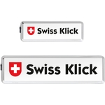 SwissKlick Nummernrahmen-Set chrom glanz, 30 × 8 cm/50 × 11 cm