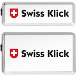 SwissKlick Nummernrahmen-Set chrom glanz, 30 × 8 cm/30 × 16 cm