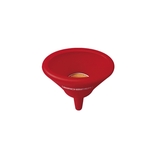 BIRCHMEIER Entonnoir ovale, rouge, 190 x 125 mm, hauteur 210 mm, avec sortie rigide