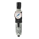 CEJN Wartungseinheit 651: Filter 25 my/ Regler/Manometer/Wasserabscheider / G 1/4" Innengewinde, Durchlass 1300 l/min. inkl. Halterung seitlich