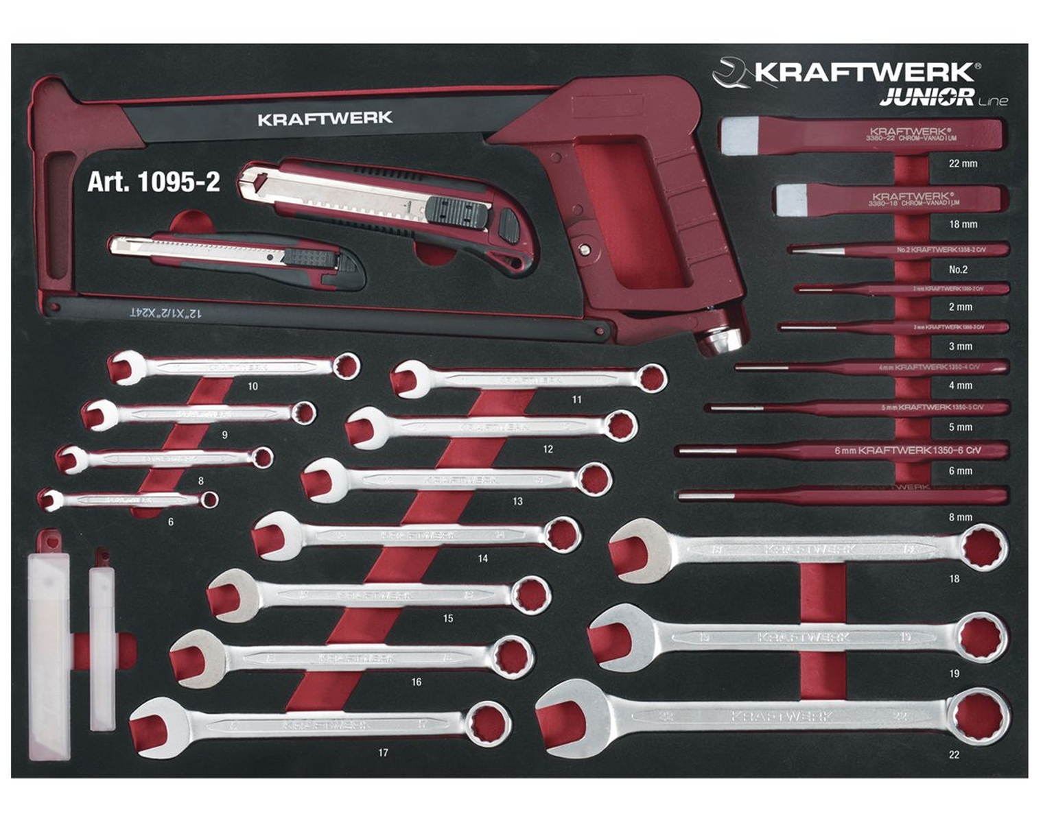 Servante d/'atelier 7 tiroirs 339 outils 1 clé dynamométrique 1//2 Kraftwerk