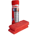 SONAX Chiffons en microfibres pour l'extérieur, 40 × 40 cm, 2 pièces