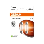 OSRAM Lampe d'éclairage 12 V 5W 6418-2BL, Ø 11 mm L 36 mm, Blister