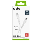 SBS Câble de recharge USB-C, 25 W, 1 m, blanc