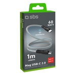 SBS Magnetisches Ladekabel, USB-Typ C, 1 m, grau