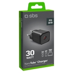 SBS Caricabatterie Tipo-C 30 W, nero