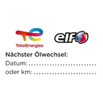 Autocollant de vidange d'huile TOTAL/ELF 44×24 mm, allemand
