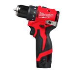 MILWAUKEE Trapano avvitatore a batteria, M12BLDDRC-202C