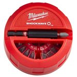 MILWAUKEE Bit-Set, Puck, SHOCKWAVE, 15-teilig