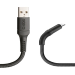 SBS Câble anti-emmêlement ultra résistant, USB-Typ C, 1 m, noir