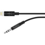 Belkin MIXIT Charge/Sync Kabel, Lightning to 3.5 mm Jack, schwarz, 0.9 m