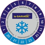 le GARAGE Adesivo «service climatizzazione», pacco da 50 pz