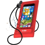 SBS Custodia impermeabile per smartphone fino a 5.5", rosso