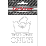 CarSticker, Small Hand wash, bianco