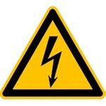 Panneau d'avertissement tension électrique